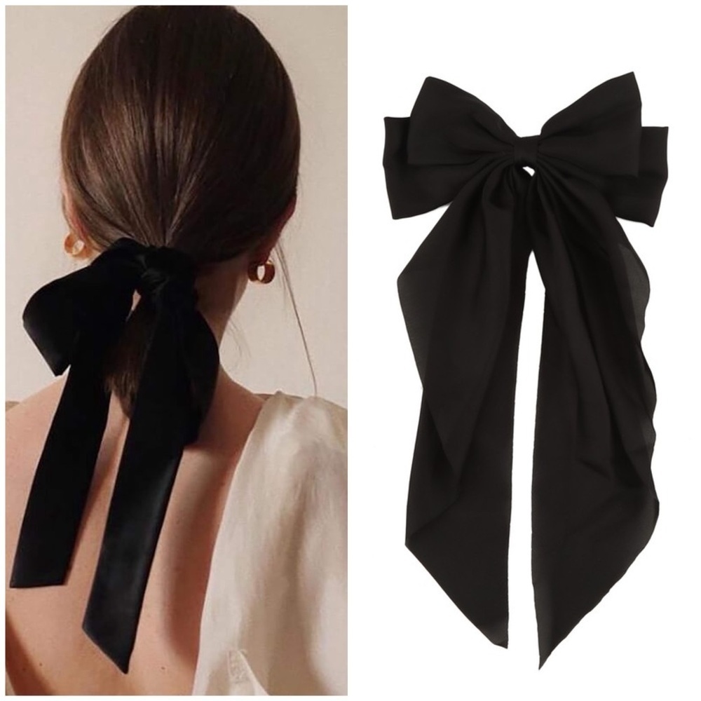 Black Bow Hair Pin - Picture 10 of 10